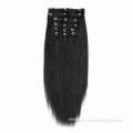 18-inch Clip Hair Extensions, Peru Hair, #18 Light Ash Blonde, Stainless or Silicone Steel
